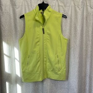 Talbots women’s lime green vest size M